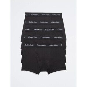 CALVIN KLEIN Boxer Brief Mens XL Black 5-Pack Low Rise 100% Cotton Classic Fit